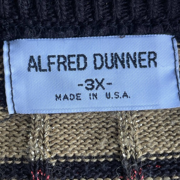 Alfred Dunner Sweater Womens Plus Size 2X (tag3X) Gold Black Shimmer Long Sleeve - Picture 4 of 9